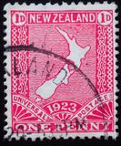 [Map of New Zealand - Coated paper, प्रकार BF]