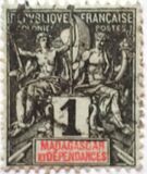 [Inscription: "MADAGASCAR ET DEPENDANCIES", प्रकार H]