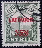 [Syria Postage Stamps Overprinted in French and Arabic in Black or Red, type A4]