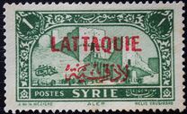 [Syria Postage Stamps Overprinted in French and Arabic in Black or Red, type A8]