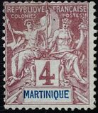 [Inscription "MARTINIQUE" in Red or Blue Colour, type F3]
