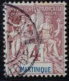 [Inscription "MARTINIQUE" in Red or Blue Colour, type F3]