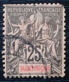 [Inscription "MARTINIQUE" in Red or Blue Colour, type F8]