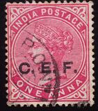 [Queen Victoria - India Postage Stamps Overprinted "C. E. F.", type B]