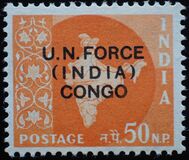 [India Postage Stamps Overprinted, type A5]