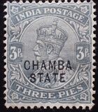 [King George V, 1865-1936 - India Postage Stamps Overprinted "CHAMBA STATE", type A32]