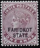 [Queen Victoria - Overprinted "FARIDKOT STATE", type F]