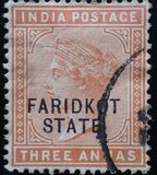[Queen Victoria - Overprinted "FARIDKOT STATE", type H]