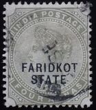 [Queen Victoria - Overprinted "FARIDKOT STATE", type I]