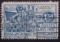 [International Colonial Exhibition, Paris, Key-types inscribed "ST PIERRE ET MIQUELON", වර්ගය Y]