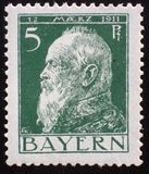 [The 90th Anniversary of the Birth of Prince Luitpold - Type I: Small 9 and no Foot on 1 in "1911". Type II: Large 9 and Foot on 1 in "1911", tip F3]