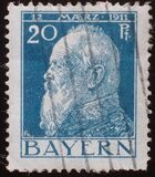 [The 90th Anniversary of the Birth of Prince Luitpold - Type I: Small 9 and no Foot on 1 in "1911". Type II: Large 9 and Foot on 1 in "1911", tip F6]