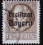 [King Ludwig III Overprinted "Freistaat Bayern", type P]