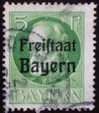 [King Ludwig III Overprinted "Freistaat Bayern", type P1]