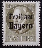 [King Ludwig III Overprinted "Freistaat Bayern", type P8]