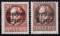 [King Ludwig III Overprinted "Freistaat Bayern", type P9]