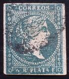 [Queen Isabella II of Spain - Yellowish Paper. Different Watermark, type A4]