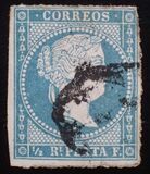 [Queen Isabella II of Spain - White Paper. Not Watermarked, Tipe A7]