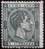 [King Alfonso XII, Inscription "CUBA 1879", tyyppi E13]