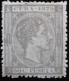 [King Alfonso XII, Inscription "CUBA 1879", tyyppi E16]