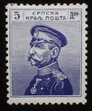 [King Peter I - New Colors. See Also No.94-105, tegund O21]