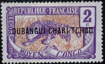 [Middle Congo Postage Stamps Overprinted "OUBANGUI-CHARI-TCHAD", type A1]