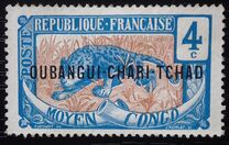 [Middle Congo Postage Stamps Overprinted "OUBANGUI-CHARI-TCHAD", type A2]