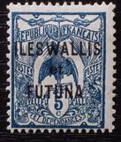 [New Caledonia Postage Stamps Overprinted "ILES WALLIS - et - FUTUNA", type B]