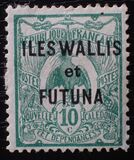 [New Caledonia Postage Stamps Overprinted "ILES WALLIS - et - FUTUNA", type B1]
