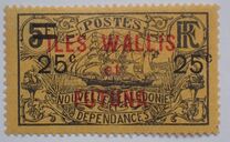 [New Caledonia Postage Stamps Overprinted "ILES WALLIS - et - FUTUNA" and Surcharged, type D1]