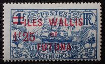 [New Caledonia Postage Stamps Overprinted "ILES WALLIS - et - FUTUNA" and Surcharged, type D3]