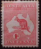 [Serie corriente. Mapa de Australia y canguro., tipo A1]