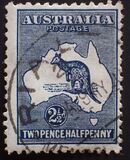 [Definitive Issues - Kangaroo and Map - Different Watermark, type A23]