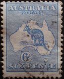 [Definitive Issues - Kangaroo and Map - Different Watermark, type A25]