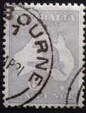 [Definitive Issues - Kangaroo and Map - Different Watermark, type A25]