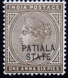 [Queen Victoria, 1819-1901 - India Postage Stamps Overprinted "PATIALA STATE", type C3]