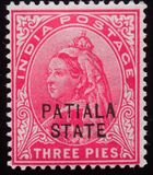 [Queen Victoria, 1819-1901 - India Postage Stamp Overprinted "PATIALA STATE", type C14]
