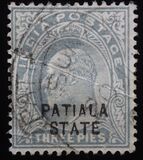 [King Edward VII, 1841-1910 - India Postage Stamps Overprinted "PATIALA STATE", type D]