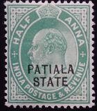 [King Edward VII, 1841-1910 - India Postage Stamps Overprinted "PATIALA STATE" - Inscription "INDIA POSTAGE & REVENUE", type D10]