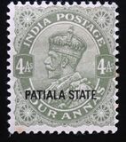 [King George V, 1865-1936 - India Postage Stamps Overprinted "PATIALA STATE" - Inscription "INDIA POSTAGE", type F16]