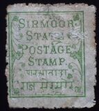 [Inscribed "SIRMOOR STATE POSTAGE STAMP", type A]