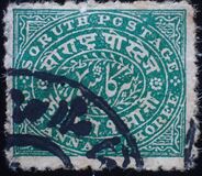 [Decorative Lettering in Oval or Circle - Inscribed "SORUTH POSTAGE" in Hindi and English, type H]
