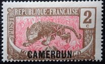[Middle Congo Postage Stamps (Colors Changed) Overprinted "CAMEROUN", type E1]
