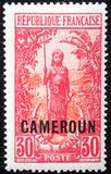 [Middle Congo Postage Stamps (Colors Changed) Overprinted "CAMEROUN", type F]