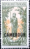 [Middle Congo Postage Stamps (Colors Changed) Overprinted "CAMEROUN", type F2]