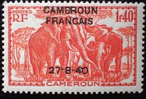 [Adherence to General de Gaulle - Overprinted "CAMEROUN FRANCAIS 27-8-40", type X16]