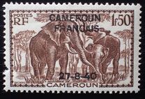 [Adherence to General de Gaulle - Overprinted "CAMEROUN FRANCAIS 27-8-40", type X17]