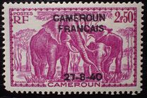 [Adherence to General de Gaulle - Overprinted "CAMEROUN FRANCAIS 27-8-40", type X21]