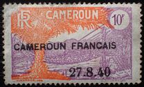 [Adherence to General de Gaulle - Overprinted "CAMEROUN FRANCAIS 27-8-40", Tip I16]
