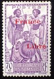 [Somali Warriors Stamps of 1938-1940 Overprinted "France Libre" in Red or Black, type BE14]
